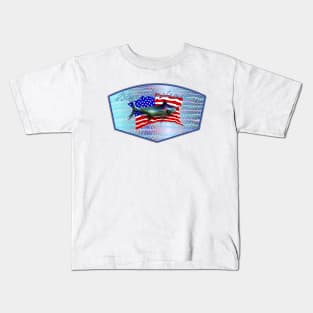 Blue Marlin Camo US Kids T-Shirt